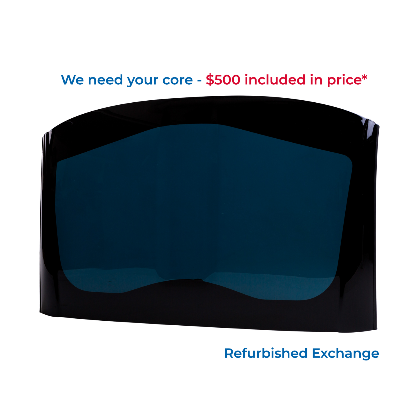 C6 2005 - 2013 Corvette Roof Transparent Blue Tint - Refurbished Exchange - Requires Your Core