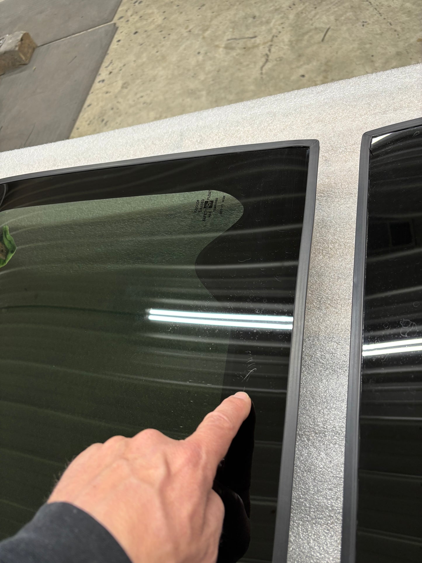Gently used 110 Galaxy glass Corvette T-Tops #CD