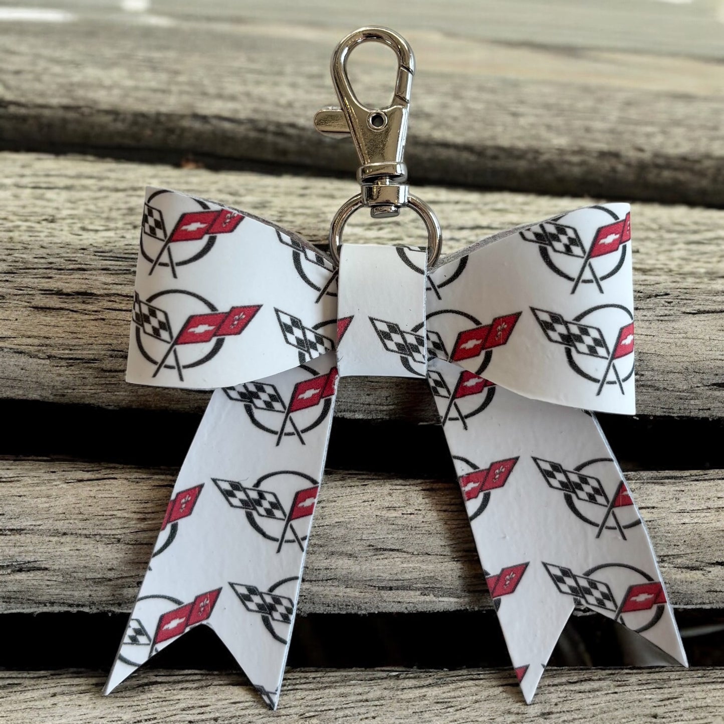 Leather Keychain Bow