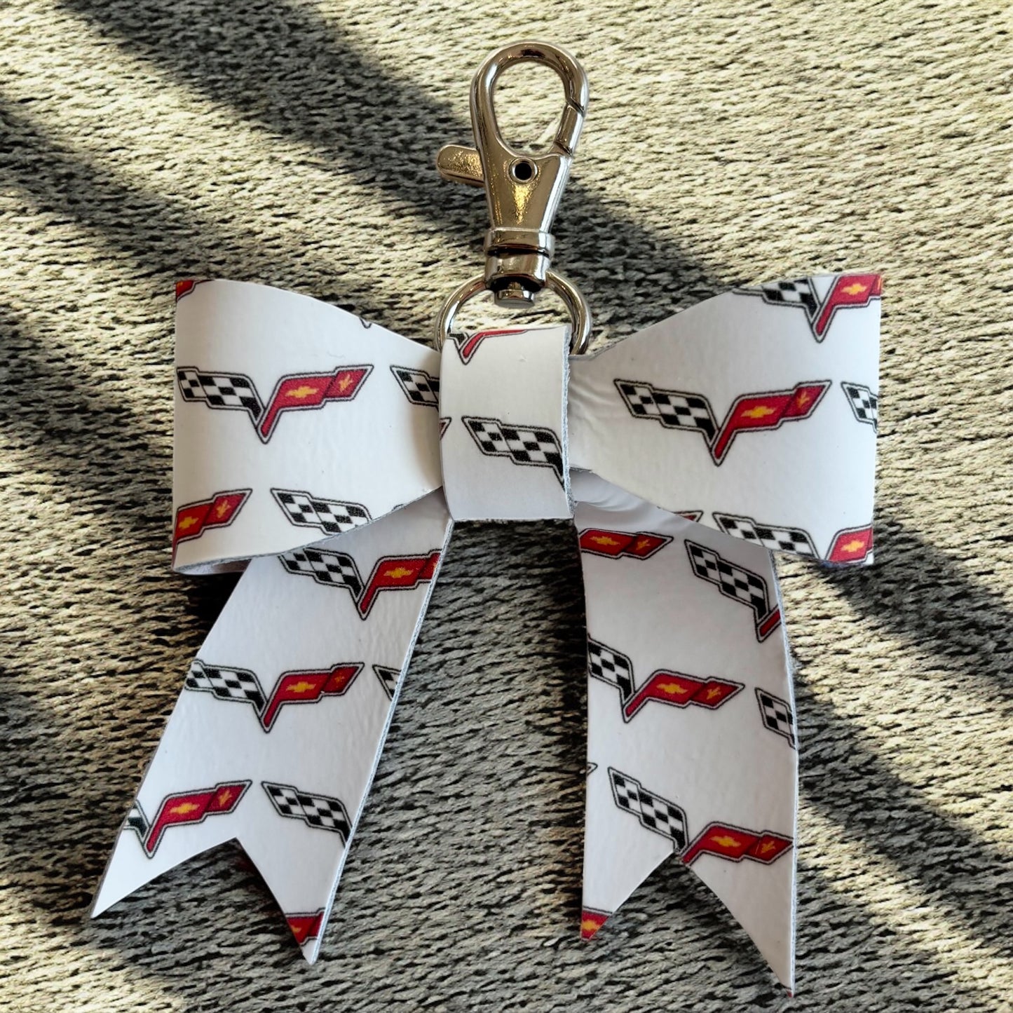 Leather Keychain Bow