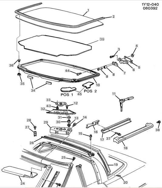 Late 86-96 Corvette NOS Front Roof Mounting Plate Bolt #14089672