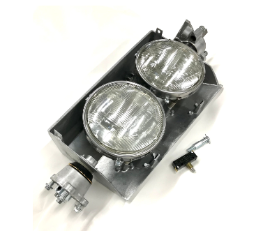 1963-67 Corvette Right Headlight Bucket, Complete Assembled