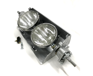1963-67 Corvette Right Headlight Bucket, Complete Assembled