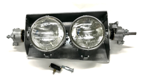 1963-67 Corvette Right Headlight Bucket, Complete Assembled