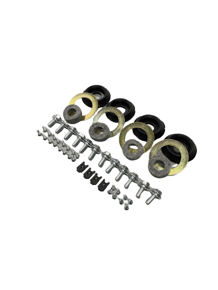 63-67 headlight assembly kit w/ felts, seals, washers, bezel screws &...