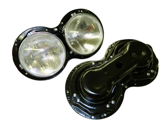 58-62 Corvette Headlight Bucket Assemblies / Pair With Bulbs