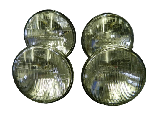 Correct Reproduction Corvette and GM Sealed Beam Headlight 4 Bulb Set
