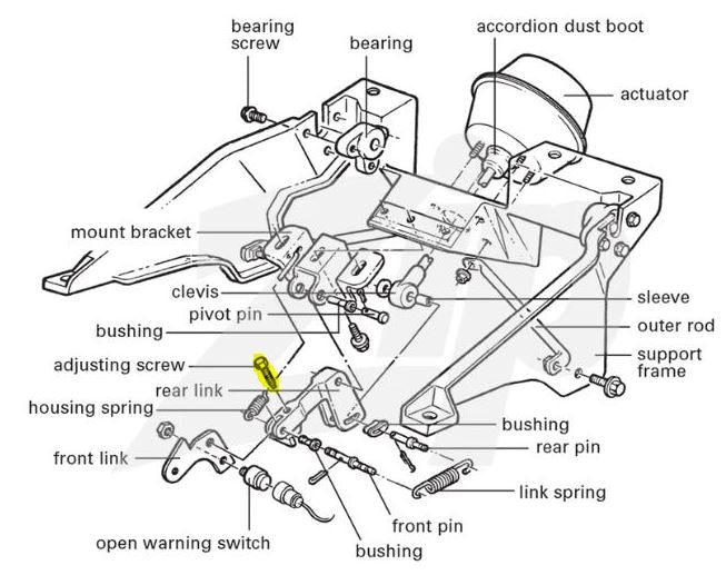 68-82 Corvette headlight link adjustment bolt