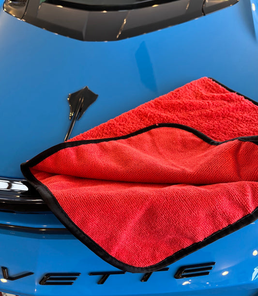 3 pk. 16"x24" Detailers Preference 390 GSM Microfiber Towel (Red)