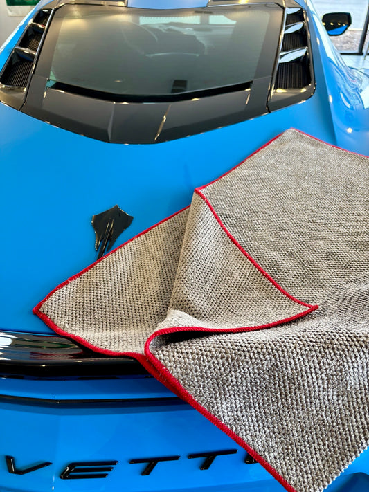 24"x32" Detailers Preference 430 GSM Grey Pearl Microfiber Towel/ ea.