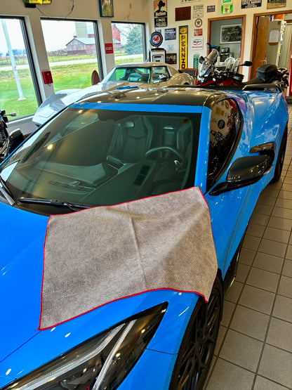 24"x32" Detailers Preference 430 GSM Grey Pearl Microfiber Towel/ ea.