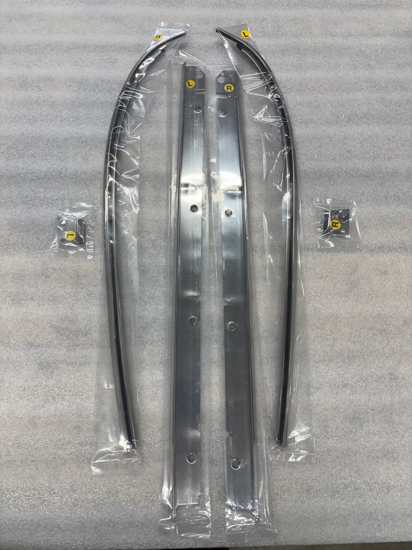 68-76 6pc T-Top Trim Set Stainless
