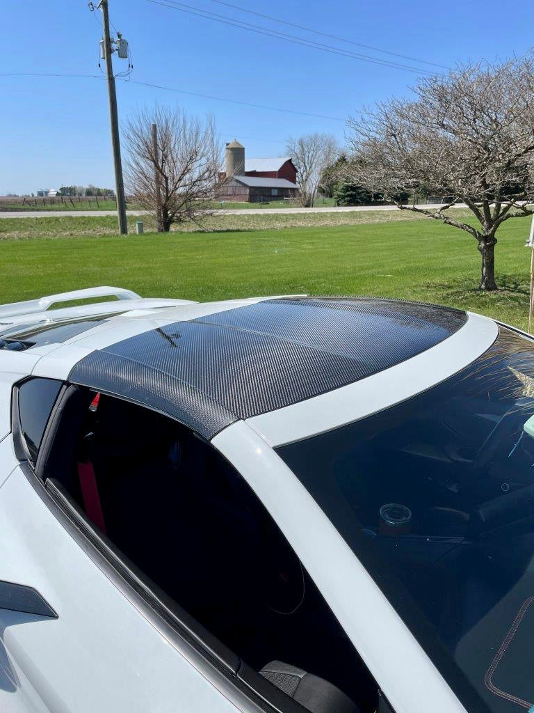 2020-up C8 Carbon Fiber Roof Panel Complete