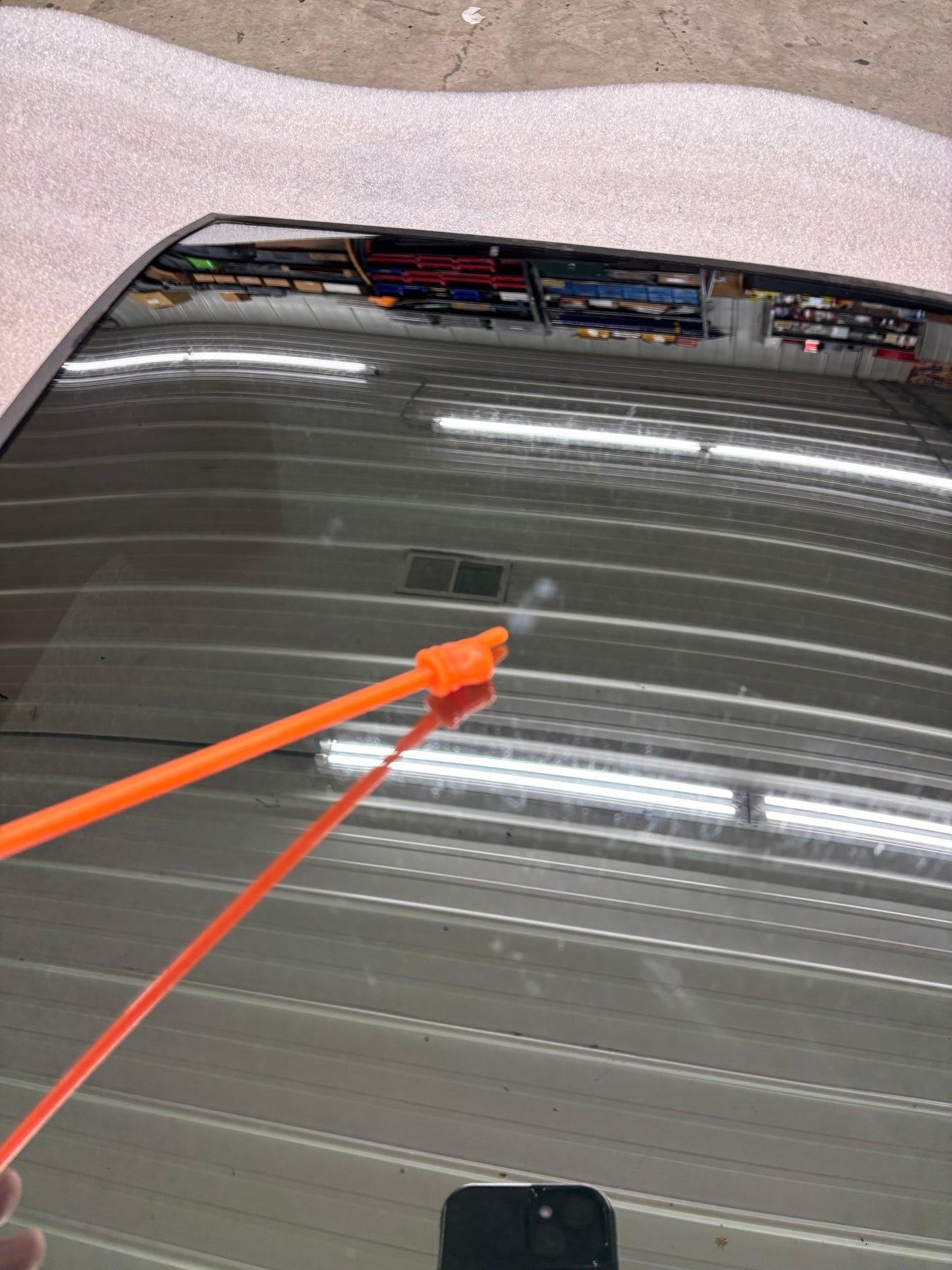 Orig. RH / Pass. Side Mirrored Blue Laminated M1131 Glass T-Top