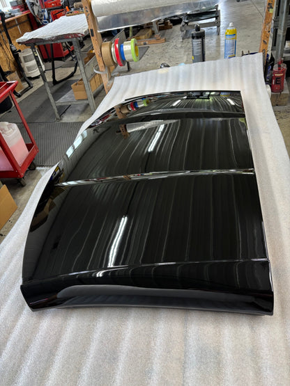 C8 Black Corvette Roof Panel with 3LT Headliner / White Stitching #343