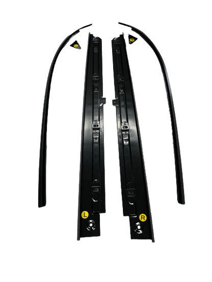 79-82 Corvette 6 pc T-Top Trim Set Black powdercoat