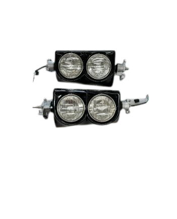 Primed w/ T3 Bulbs- 1963-67 Corvette Headlight assemblies pr.